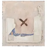 Autor No Identificado, U con aspa, Mixta sobre madera