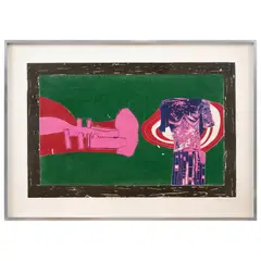 Rafael Villar, La búsqueda del cañón, Grabado al aguatinta Artist proof