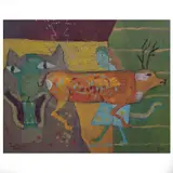 Carlos Gutiérrez Angulo, Puerta verde, 2018, Óleo sobre tela