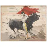 Victoriano de la Serna Ejecutando "lasernista", ESPAÑA, SIGLO XX, Óleo sobre tela