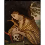 María Magdalena Penitente, EUROPA, SIGLO XVII, Óleo sobre lámina de cobre