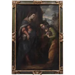 Cristobal de Villalpando, SAN JOSÉ PIDE PERDÓN A LA VIRGEN, Óleo sobre tela