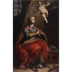 Santa Catalina de Alejandría, MÉXICO, FINALES DEL SIGLO XVII, Óleo sobre tela