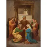Pelegrí Clavé, LOS DESPOSORIOS DE LA VIRGEN, Óleo sobre tela
