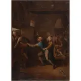 Escena de Taberna, EUROPA, SIGLO XVIII, Óleo sobre tela