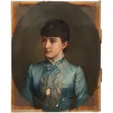 Juan Cordero de Hoyos, RETRATO DE DAMA, Óleo sobre tela