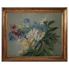 Autor No Identificado, Bouquet, Óleo sobre tela