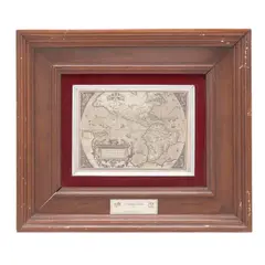 Mapa de América, 1978*, Grabado en lámina de plata, Ley 0.925; por FRANKLIN MINT DE MÉXICO, numerado 0180
