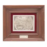 Mapa de América, 1978*, Grabado en lámina de plata, Ley 0.925; por FRANKLIN MINT DE MÉXICO, numerado 0180