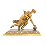 Mujer Helénica, FRANCIA, CA., 1900, Bronce, acabado dorado