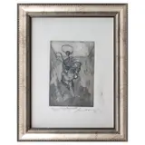Jose Luis Cuevas, El poeta maldito, Grabado al aguafuerte y aguatinta 48 / 50