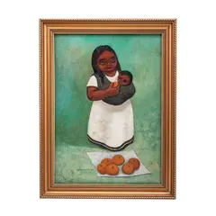 Jose Samano Torres, Vendedora de naranjas, Mixta sobre tela