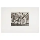 Sergio Hernández, Cirqueros, de la serie Presencias, 1987, Grabado al aguafuerte 6 / 20