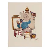 Norman Rockwell, Study for triple self portrait, 1960, Litografía offset sin número de tiraje