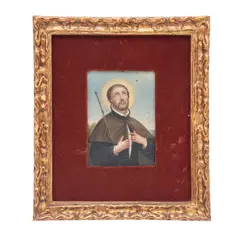 MÉXICO, SIGLO XIX by San Francisco Javier, Óleo sobre lámina de cobre, sold Dec 2025