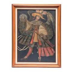 Ángel Arcabucero, ESCUELA CUZQUEÑA, SIGLO XX, Óleo sobre tela