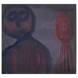 Dos extraños by Eliseo Garza Aguilar "elgar", Mixta sobre tela, offered Dec 2025