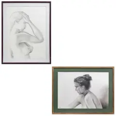 Françoise Noé, Isabella y Ana, Lápiz de grafito sobre papel