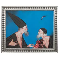 Rafael Coronel, La visita, Giclée sobre tela