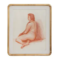 Françoise Noé, Desnudo, Sanguina sobre papel