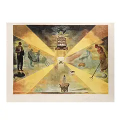Salvador Dalí, La Gare de Perpignan, Litografía sobre papel japonés LV / CCC
