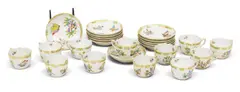 Herend, Manufactory (Hungarian) Porcelain Demi-Tasse Cups and Saucers 24 PCS