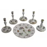 Herend, Queen Victoria Candlesticks & Clock