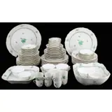 Herend, Chinese Bouquet Green Porcelain Service