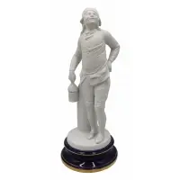 Sèvres, Bisque Sculpture of Volange on Enamel Bleu, Bisque porcelain sculpture by Sèvres