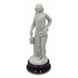 Sèvres, Bisque Sculpture of Volange on Enamel Bleu, Bisque porcelain sculpture by Sèvres