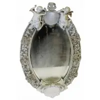 Signed Oval Porcelain Mirror by Meissen, sold Jan 2026