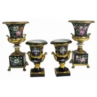 Sèvres, Pr of Porcelain Urns Together with a Pair, Of Old Paris? Porcelain urns