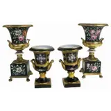 Sèvres, Pr of Porcelain Urns Together with a Pair, Of Old Paris? Porcelain urns