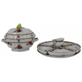 Herend, Porcelain Lidded Tureen & Serving Tray