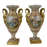 Sèvres, Pair Of Porcelain Urns