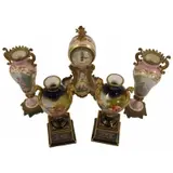 Sèvres, Clock Garniture Set Together With