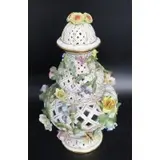Porcelain Floral Decorated Lidded Urn by Meissen, sold Jul 2023