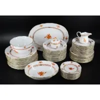 Herend, "Chinese Bouquet" Rust Pattern Porcelain