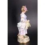 Signed Porcelain Figure Of Lady In Bonnet by Meissen, sold May 2022