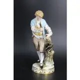 Signed Porcelain Figure Of Man At Tree by Meissen, sold May 2022