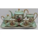 Sèvres, Porcelain Breakfast Service, Sevres porcelain breakfast service comprised of a teapot