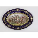 Sèvres, Oval Decorated and Bejeweled Porcelain