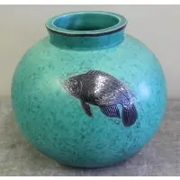 Gustavsberg, Argenta Fish Motif Vase
