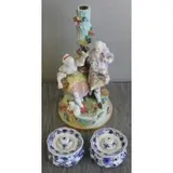 Meissen, Lot Including a Candelabra Base with a
