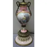 Sèvres, ? Porcelain Urn Mounted as a Lamp, Nice quality with bronze mounts