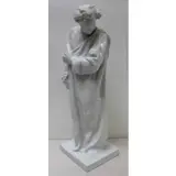 Herend, White Porcelain Figure with a Glazed &, Matte Finish