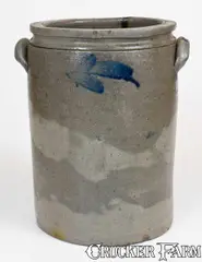 S.H. Sonner, S. H. SONNER / STRASBURG, VA Stoneware Jar with Cobalt Decoration, circa 1870, Stoneware