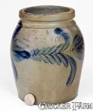 H. C. Smith, Half-Gallon H. C. SMITH / ALEXA. / D.C. Stoneware Jar w/ Floral Decoration, circa 1840, Stoneware