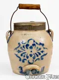 F.H. Cowden, F. H. COWDEN / HARRISBURG Stoneware Batter Pail w/ Stenciled Decoration, circa 1880, Stoneware