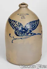 R. O'connell, Stoneware Eagle Jug, Impressed "R. O'CONNELL / ALBANY", circa 1860, Stoneware